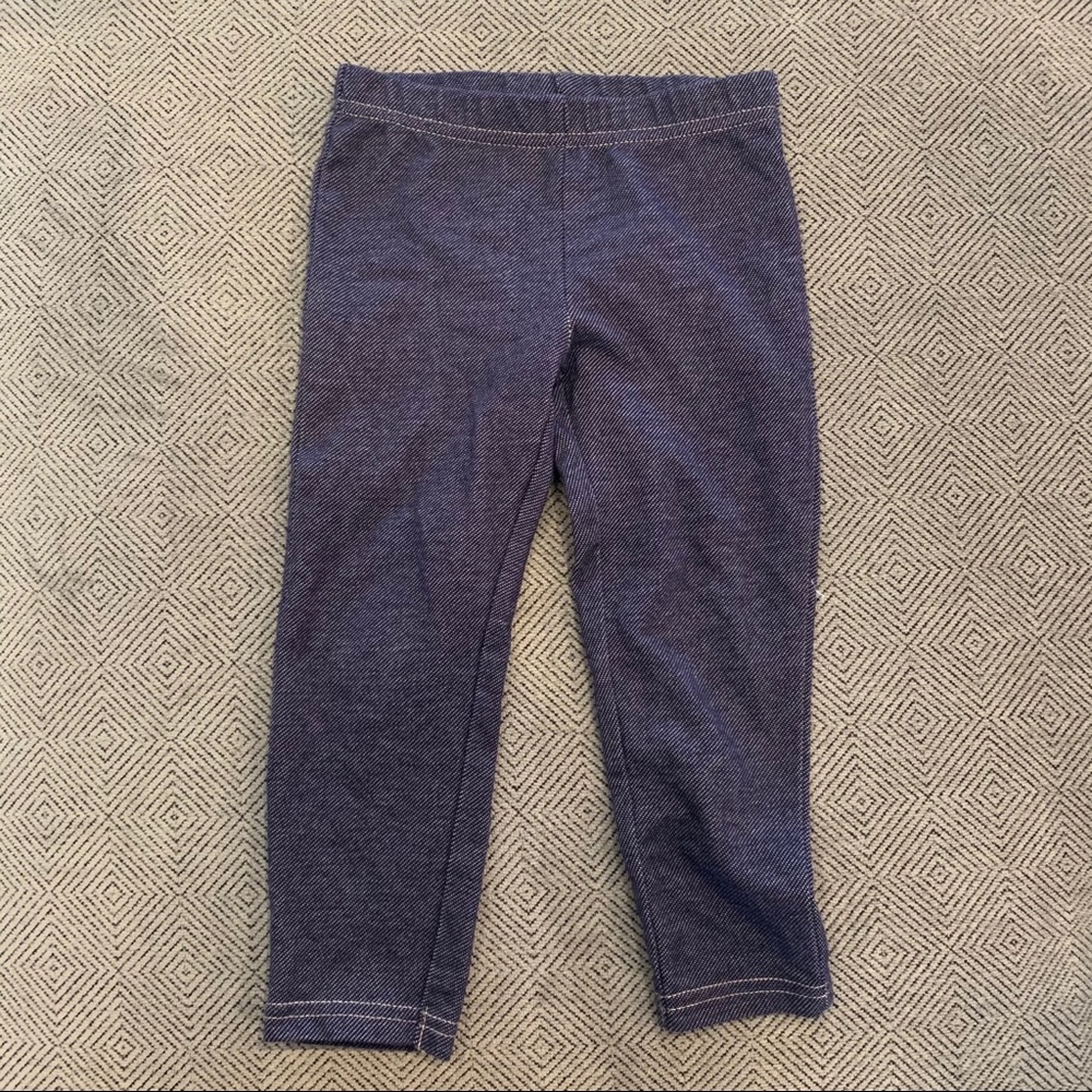 NWOT Carters Knit Denim Leggings 2T